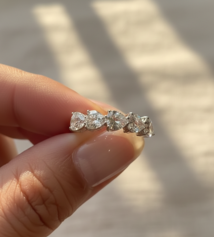 Heart Cut Full Eternity Ring