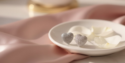 Dome Heart Pavé Earrings