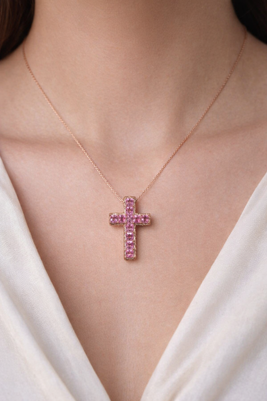 Cross Venetian Chain Necklace