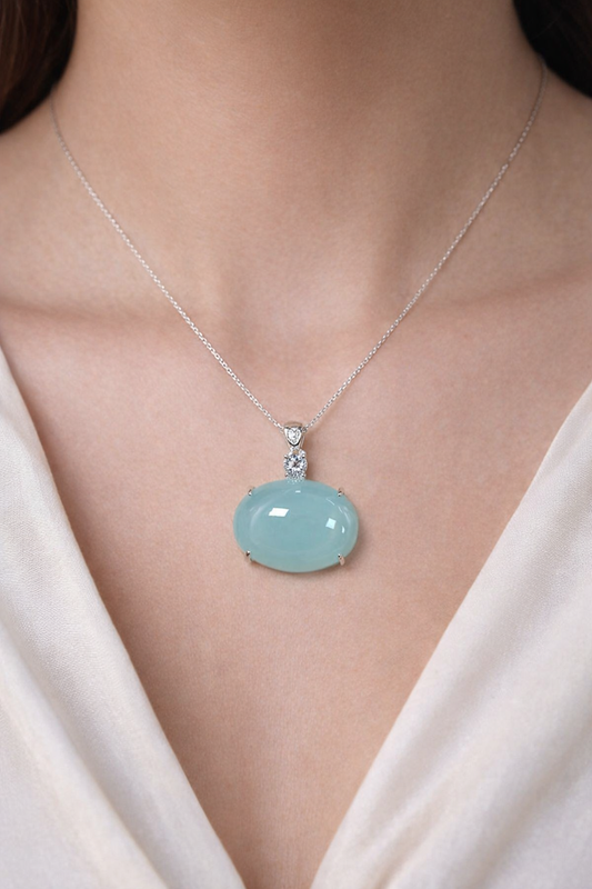 East West Peruvian Opal Pendant