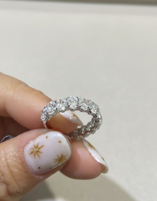 3.0ctd Oval LGD 3/4 Eternity Ring