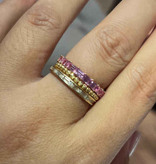 Pink Sapphire Full Eternity Ring