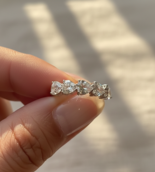 Heart Cut Full Eternity Ring